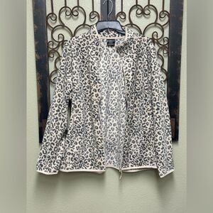 32 degree heat cheetah zipper jacket with pockets